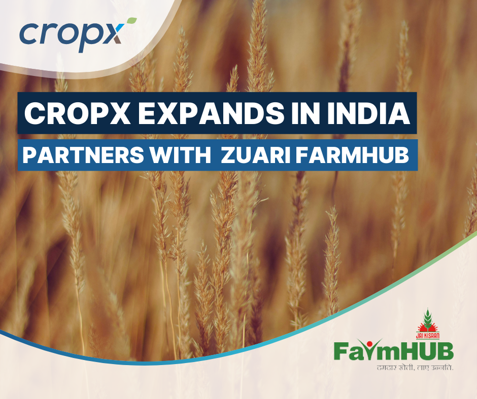 CropX expands in India in a  partnership with Zuari Farmhub.