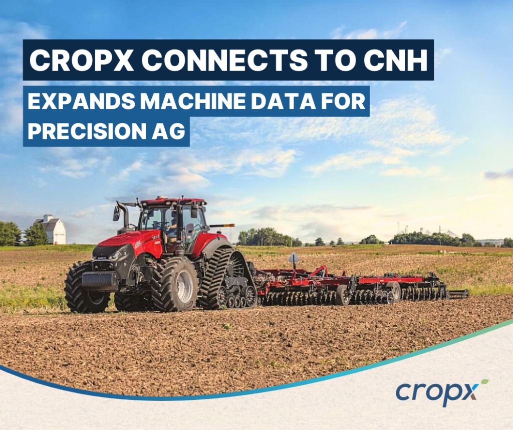 CropX CNH machine data connection PR image